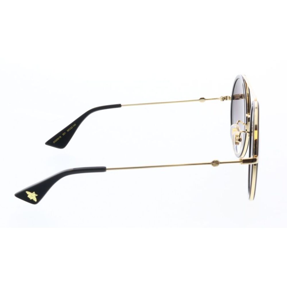 Gucci GG0061S-001 Vintage-Inspired Round Gold Sunglasses - Picture 4 of 5
